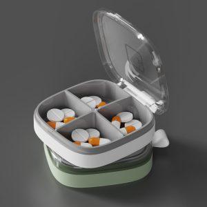 Medicine Box Portable Small Mini One Week Large Capacity Storage Box Travel Packed Compartment Sealed Box Carry On Storage Box
