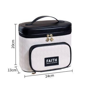 New large capacity makeup bag PU portable toiletries storage bag Travel jewelry cosmetics storage box