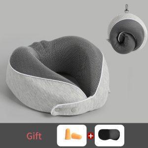 U Shaped Pillow Memory Cotton Can Store Travel Pillows, Nap Pillows, Neck Protection Pillows, Portable Neck Pillows