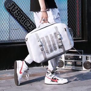 New trendy brand backpack men’s large capacity canvas travel bag high school student waterproof multifunctional backpack